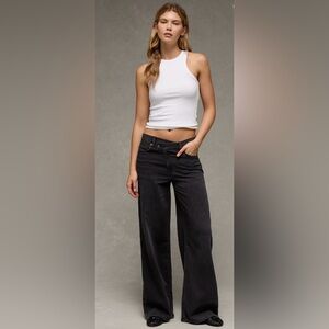 ▪️AE Dreamy Drape Strigid Low-Rise Ultra Wide Leg Jean▪️